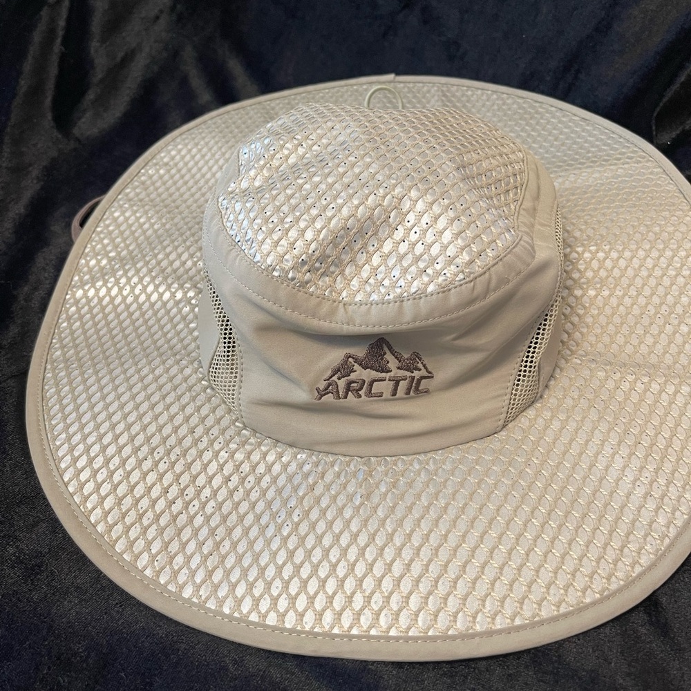 Arctic Silver Wide Brim Hat